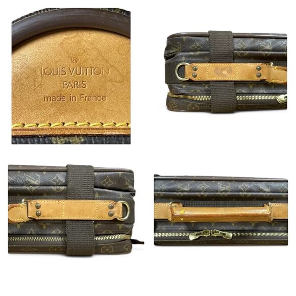 Louis Vuitton Monogram 21" Canvas Satellite 53 Soft Suitcase Leather LV Travel - Picture 15 of 16